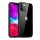 Ipaky iPhone 12 mini IPAKY szilikon telefonvédő ütésállóság, akril hátlap, FEKETE