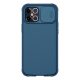 Nillkin iPhone 12 Pro Max NILLKIN CAMSHIELD PRO szilikon telefonvédő ütésállóság, csíkos, SÖTÉTKÉK