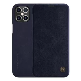   Nillkin iPhone 12 Pro Max NILLKIN QIN tok álló, bőr hatású FLIP, kártyazseb, SÖTÉTKÉK