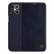 Nillkin iPhone 12 Pro Max NILLKIN QIN tok álló, bőr hatású FLIP, kártyazseb, SÖTÉTKÉK