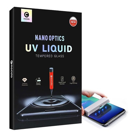 Mocolo Huawei Mate 20 Pro MOCOLO UV LIQUID képernyővédő üveg 3D, 9H + UV lámpa, ÁTLÁTSZÓ