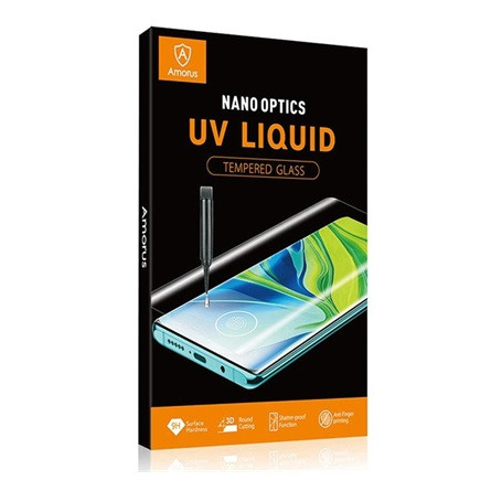 Amorus Samsung S20 Ultra 5G AMORUS UV LIQUID képernyővédő üveg 3D, 9H + UV lámpa, ÁTLÁTSZÓ