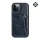 Nillkin iPhone 12 Pro Max NILLKIN AOGE műanyag telefonvédő valódi bőr hátlap, kártyazseb, SÖTÉTKÉK