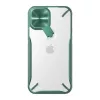 Nillkin iPhone 12 mini NILLKIN CYCLOPS műanyag telefonvédő ütésállóság, kitámasztó, SÖTÉTZÖLD