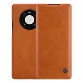   Nillkin Huawei Mate 40 Pro NILLKIN QIN tok álló, bőr hatású FLIP, kártyazseb, BARNA