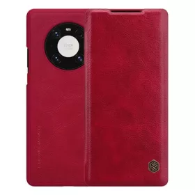   Nillkin Huawei Mate 40 Pro NILLKIN QIN tok álló, bőr hatású FLIP, kártyazseb, PIROS