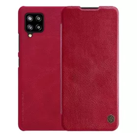   Nillkin Samsung A42 5G NILLKIN QIN tok álló, bőr hatású FLIP, kártyazseb, PIROS