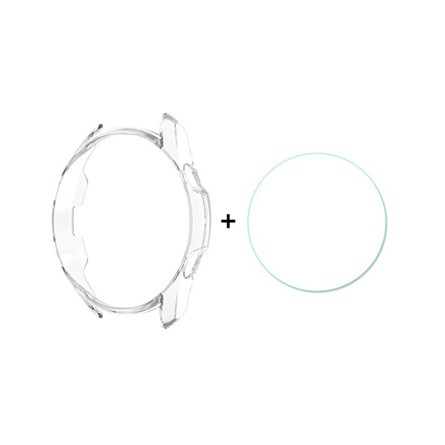 Enkay Samsung Watch 3 eSIM 41mm ENKAY műanyag keret ütésálló + kijelzővédő üveg ÁTLÁTSZÓ