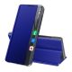 Gigapack iPhone 12 Pro Max Gigapack tok álló, textil hatású aktív FLIP, Smart View Cover, SÖTÉTKÉK