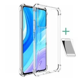   Imak Huawei P Smart (2021) IMAK szilikon telefonvédő ütésállóság, légpárnás sarok + képernyővédő fólia, ÁTLÁTSZÓ