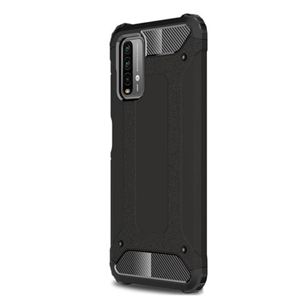 Gigapack Redmi 9T Gigapack Defender szilikon telefonvédő ütésállóság, fémhatás, FEKETE