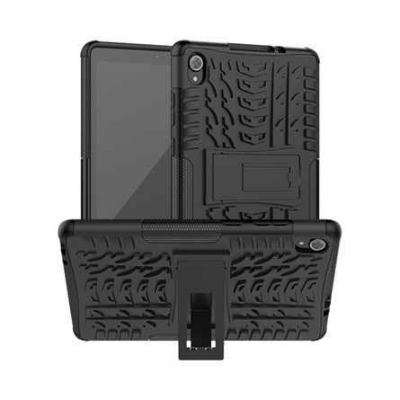 Gigapack Lenovo Tab M8 GIGAPACK Defender szilikon telefonvédő ütésállóság, autógumi, FEKETE