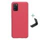 Nillkin Samsung A02s NILLKIN SUPER FROSTED műanyag telefonvédő gumírozott, érdes felület + asztali tartó, PIROS