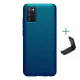 Nillkin Samsung A02s NILLKIN SUPER FROSTED műanyag telefonvédő gumírozott, érdes felület + asztali tartó, SÖTÉTKÉK