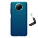 Nillkin Redmi Note 9T 5G NILLKIN SUPER FROSTED műanyag telefonvédő gumírozott, érdes felület + asztali tartó, SÖTÉTKÉK