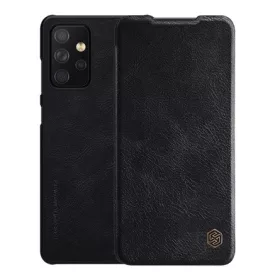   Nillkin Samsung A72 4G NILLKIN QIN tok álló, bőr hatású FLIP, kártyazseb, FEKETE