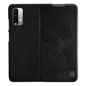   Nillkin Xiaomi Poco M3 NILLKIN QIN tok álló, bőr hatású FLIP, kártyazseb, FEKETE