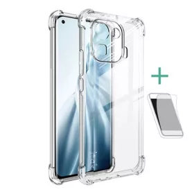   Imak Xiaomi Mi 11 Pro 5G IMAK szilikon telefonvédő ütésállóság, légpárnás sarok + képernyővédő fólia, ÁTLÁTSZÓ