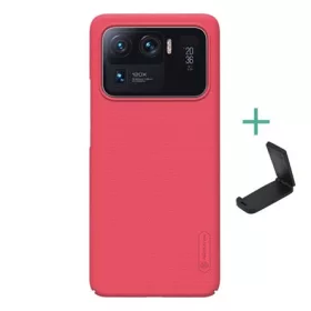   Nillkin Xiaomi Mi 11 Ultra 5G NILLKIN SUPER FROSTED műanyag telefonvédő gumírozott, érdes felület + asztali tartó, PIROS