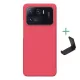 Nillkin Xiaomi Mi 11 Ultra 5G NILLKIN SUPER FROSTED műanyag telefonvédő gumírozott, érdes felület + asztali tartó, PIROS