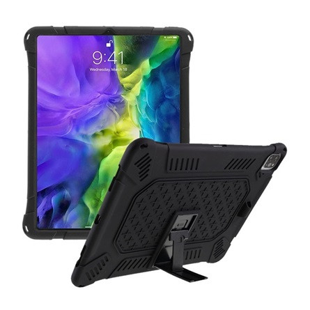 Gigapack iPad Air 13 (2024) Gigapack Defender telefonvédő gumi ütésállóság, kereszt, FEKETE