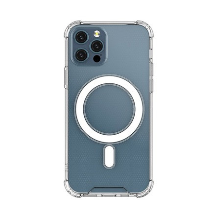 Gigapack iPhone 12 Gigapack szilikon telefonvédő ütésállóság, MagSafe, ÁTLÁTSZÓ