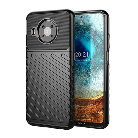 Gigapack Nokia X20 Gigapack szilikon telefonvédő ütésállóság, dombor minta, FEKETE