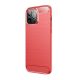 Gigapack iPhone 13 Pro Max Gigapack szilikon telefonvédő ütésállóság, karbon minta, PIROS