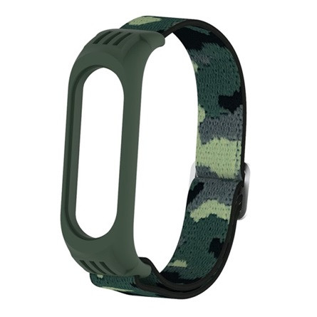 Gigapack Xiaomi Mi Band 6 Gigapack pótszíj egyedi méret, terep minta, SÖTÉTZÖLD
