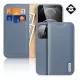Dux Ducis iPhone 13 Pro DUX DUCIS HIVO tok álló, valódi bőr FLIP, RFID, VILÁGOSKÉK