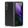 Gigapack Samsung Z Fold3 5G GIGAPACK Tok álló, bőr hatású FLIP, karbon minta, FEKETE