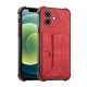 Gigapack iPhone 12 Pro Gigapack Szilikon telefonvédő ütésállóság, asztali tartó + kézpánt, PIROS