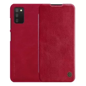   Nillkin Samsung A03s NILLKIN QIN tok álló, bőr hatású FLIP, kártyazseb, PIROS