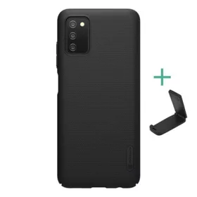   Nillkin Samsung A03s NILLKIN SUPER FROSTED műanyag telefonvédő gumírozott, érdes felület + asztali tartó, FEKETE