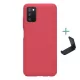 Nillkin Samsung A03s NILLKIN SUPER FROSTED műanyag telefonvédő gumírozott, érdes felület + asztali tartó, PIROS