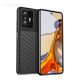 Gigapack Xiaomi 11T Pro Gigapack szilikon telefonvédő ütésállóság, dombor minta, FEKETE
