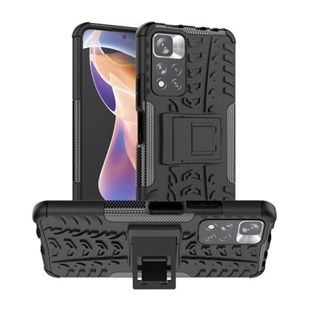 Gigapack Redmi Note 11 Pro Plus 5G Gigapack Defender szilikon telefonvédő ütésállóság, autógumi, FEKETE