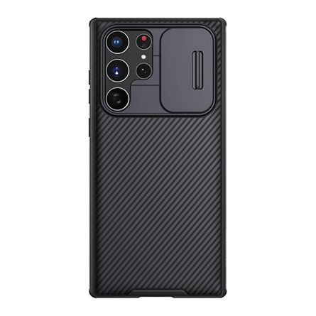Nillkin Samsung S22 5G NILLKIN CAMSHIELD PRO szilikon telefonvédő ütésállóság, csíkos, FEKETE