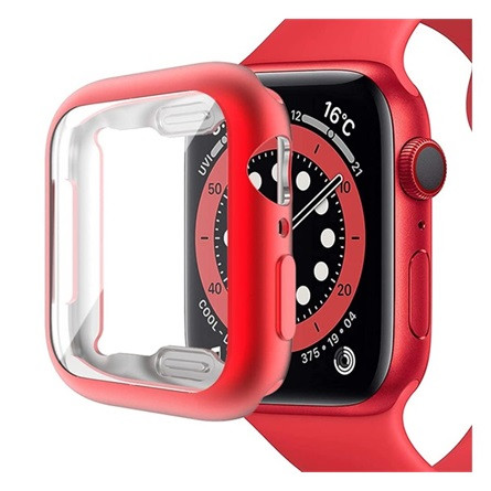 Gigapack Apple Watch Series 7 45mm GIGAPACK Szilikon keret ütésálló PIROS