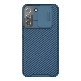   Nillkin Samsung S22 Plus 5G NILLKIN CAMSHIELD PRO szilikon telefonvédő ütésállóság, csíkos, SÖTÉTKÉK