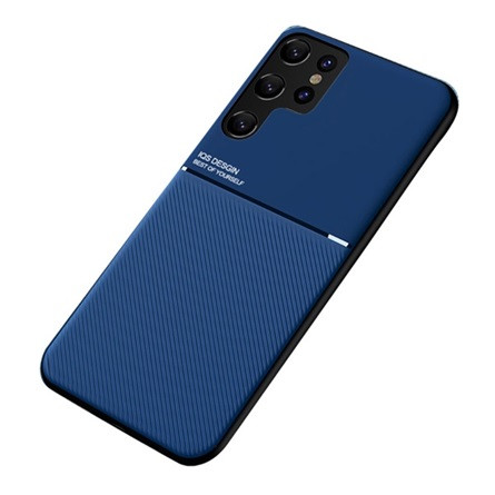 Gigapack Samsung S22 Ultra 5G Gigapack Szilikon telefonvédő ütésállóság, csíkos, SÖTÉTKÉK