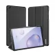 Dux Ducis Samsung Tab A8 10.5 LTE (2021) DUX DUCIS DOMO tok álló, bőr hatású aktív FLIP, textil minta, FEKETE