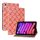 Gigapack IPAD mini 6 (2021) Gigapack tok álló, bőr hatású FLIP, fonott minta, RÓZSASZÍN