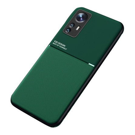 Gigapack Xiaomi 12 Pro Gigapack Szilikon telefonvédő ütésállóság, csíkos, SÖTÉTZÖLD