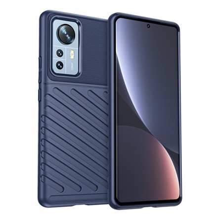 Gigapack Xiaomi 12 Pro Gigapack szilikon telefonvédő ütésállóság, dombor minta, SÖTÉTKÉK