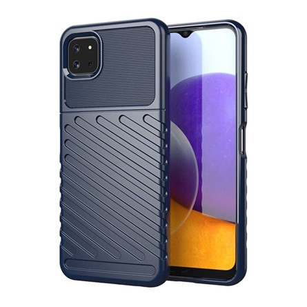 Gigapack Samsung A22 5G Gigapack szilikon telefonvédő ütésállóság, dombor minta, SÖTÉTKÉK