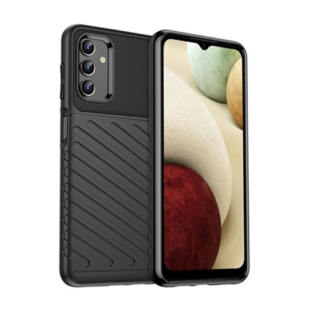 Gigapack Samsung A13 4G Gigapack szilikon telefonvédő ütésállóság, dombor minta, FEKETE