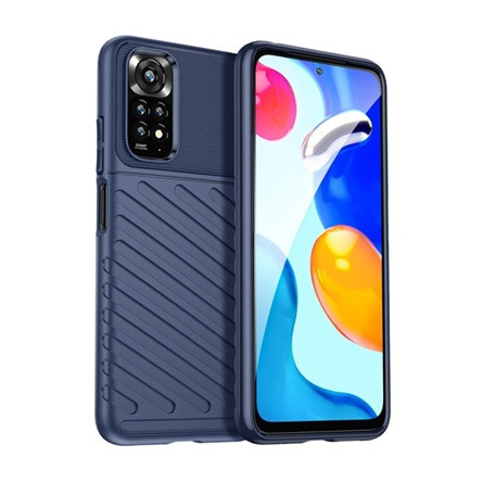 Gigapack Redmi Note 11 4G Gigapack Szilikon telefonvédő ütésállóság, dombor minta, SÖTÉTKÉK