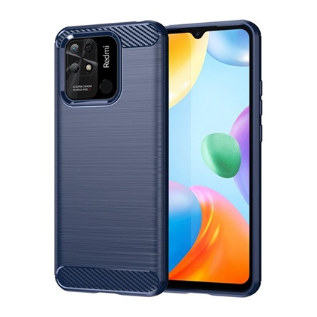 Gigapack Redmi 10C Gigapack Szilikon telefonvédő ütésállóság, karbon minta, SÖTÉTKÉK