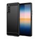 Gigapack Sony Xperia 10 IV Gigapack szilikon telefonvédő ütésállóság, karbon minta, FEKETE